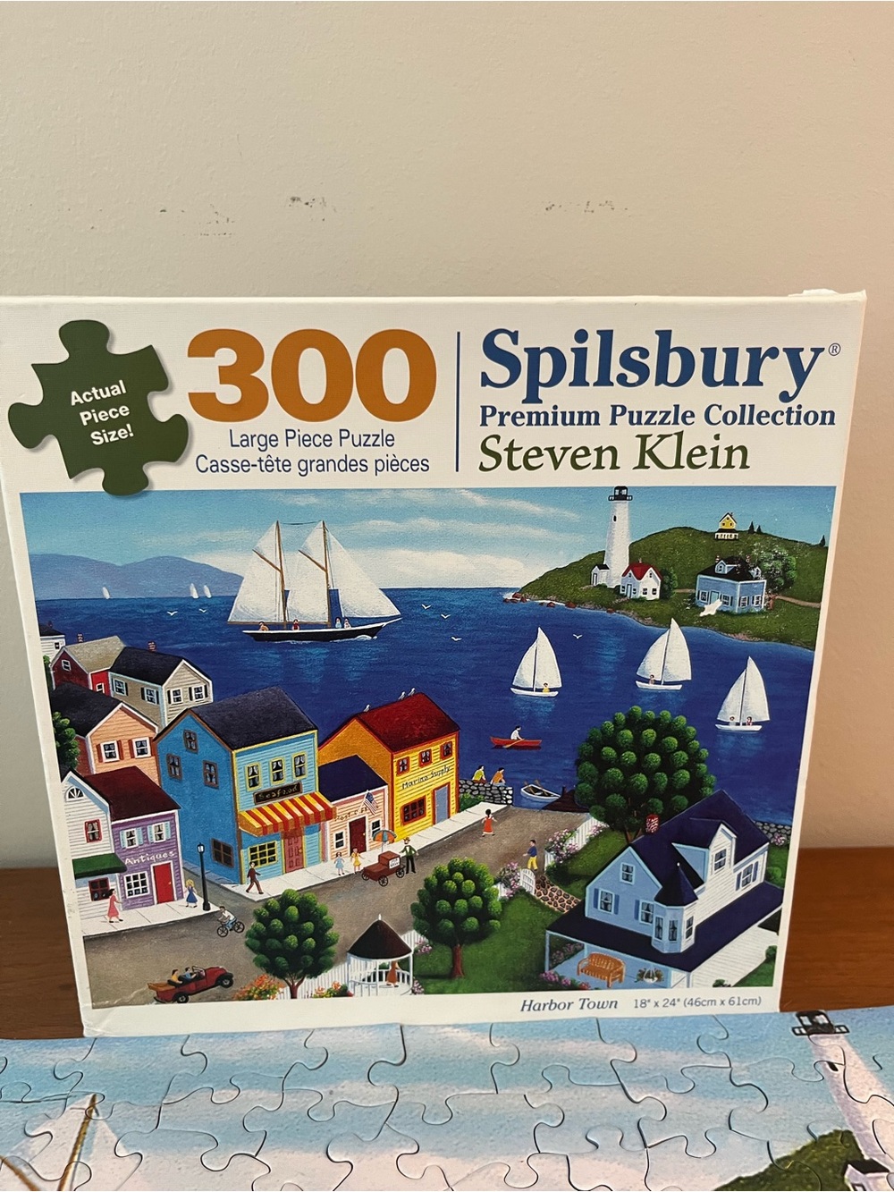 Steven Klein 300-Piece Kids Puzzle - Harbor Town (Blue)